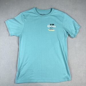 Corona Maui & Sons Corona Shirt Mens M Turquoise Blue SS Beach Tee Graphic
